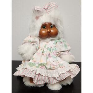 Vintage Robert Raikes Original"38559 Charmaine"Wooden Face Doll w/Tags & Signed